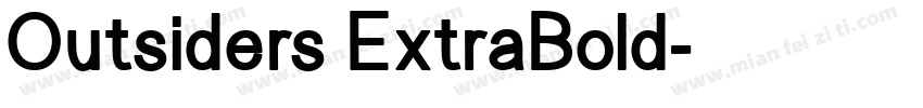Outsiders ExtraBold字体转换